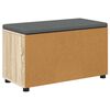 vidaXL Gangbenk med pute med lagring Sonoma eik 80 x 46 x 46 cm