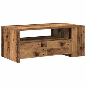 vidaXL Kaffebord med skuff Gamle tre 102 x 55 x 43,5 cm Konstruert tre