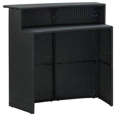 vidaXL Hagebord svart 120x55x110 cm polyrotting