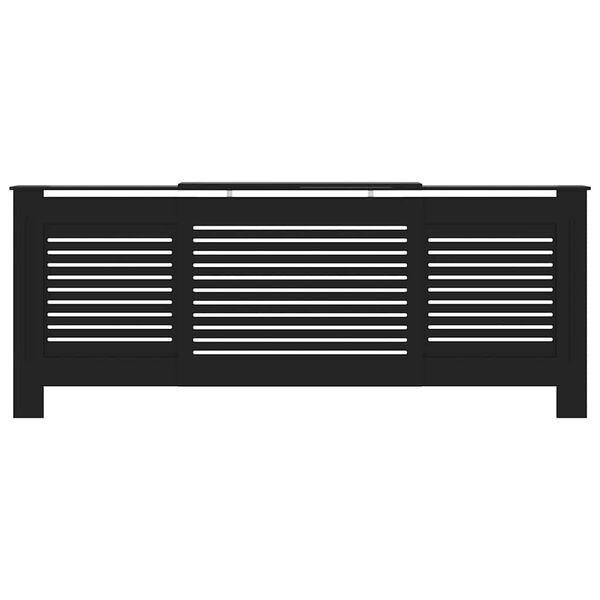 vidaXL Radiatordeksel MDF svart 205 cm