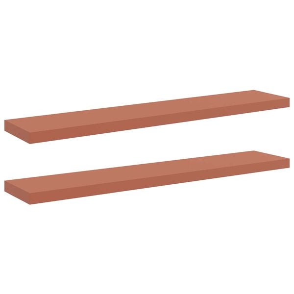 vidaXL Vegghylle 2 pcs R&oslash;d 120 x 23,5 x 4 cm Konstruert tre