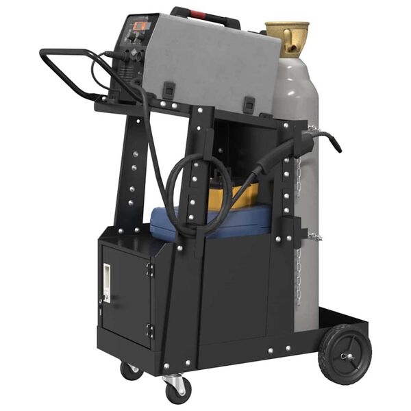 vidaXL Sveisevogn Svart 90 x 46 x 96 cm Stål