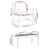 vidaXL Hagesofa Set 5 pcs Naturlig Massivt Teaktre