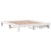 vidaXL Sengeramme med madrass hvit 200x200 cm heltre furu