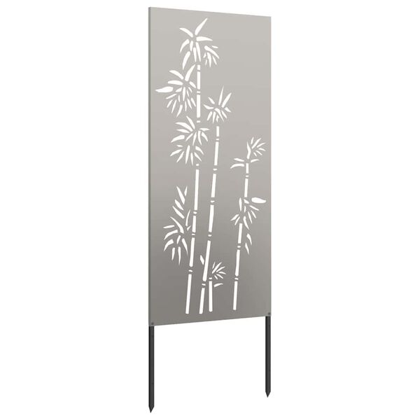 vidaXL Hageprivat skjerm Blomster Rusten 50 x 140 cm Cortenst&aring;l