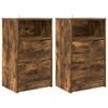 vidaXL Nattbord 2 pcs R&oslash;kt eik 40 x 30 x 467 cm Konstruert tre