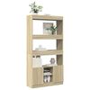 vidaXL Highboard sonoma eik 92x33x180 cm konstruert tre