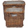 vidaXL Vedkurv 2 pcs Brun Lacak Rattan