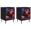 vidaXL Nattbordskap KIEL 2 stk. Svart eik 36 x 33 x 51 cm