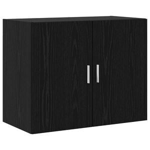 vidaXL Veggskap Svart eik 80 x 42,5 x 64 cm Konstruert tre