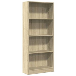 vidaXL Bokhylle sonoma eik 60x24x143 cm konstruert tre