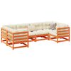 vidaXL Hagesofasett 6 deler voksbrun heltre furu