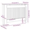 vidaXL Radiator Deksel 2 pcs Grå 112 x 19 x 81,5cm Konstruert tre