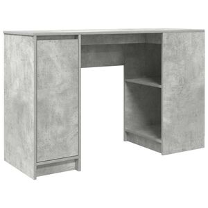 vidaXL Skrivebord betonggr&aring; 120x42x76 cm konstruert tre