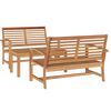 vidaXL Hagesofa Set 3 stk. Naturlig Massivt Teaktre