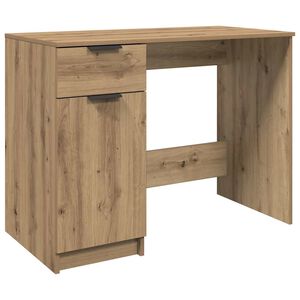 vidaXL Skrivebord artisan eik 100x50x75 cm konstruert tre