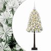 vidaXL Kunstig hengslet juletre med kuler 120 cm 150 LED-lys Varmhvit