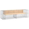 vidaXL Hagebenk gabiondesign 244x71x65,5 cm heltre furu