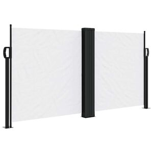 vidaXL Uttrekkbar sidemarkise hvit 120x600 cm