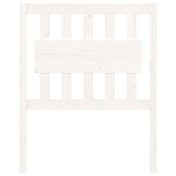 vidaXL Sengegavl hvit 80,5x4x100 cm heltre furu