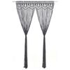 vidaXL Makram&eacute; gardin antrasitt 140x240 cm bomull