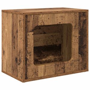 vidaXL Katt Hus Gammelt tre 51 x 30 x 42,5 cm Konstruert tre