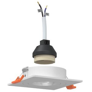 vidaXL Spotlight 6 stk. Hvit 9 x 9 x 2 cm Aluminium