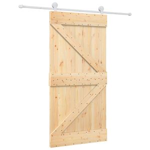 vidaXL Skyved&oslash;r 100 x 210 cm Heltre furu Naturlig og Hvit