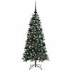 vidaXL Kunstig juletre med 150 LED gr&oslash;nn 120 cm PVC og plast og st&aring;l