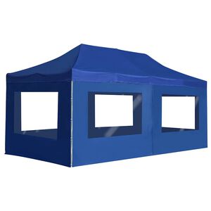 vidaXL Profesjonelt foldbart festtelt vegger aluminium 6x3 m bl&aring;