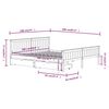 vidaXL Sengeramme med 2 skuffer hvit heltre furu 180x200 cm