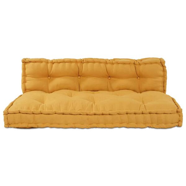 vidaXL Palle sofa pute Gul stoff