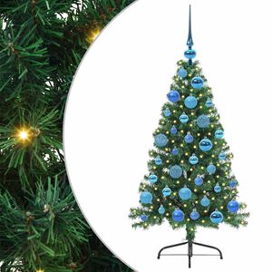 vidaXL Kunstig Forh&aring;ndsopplyst Juletre med 150 LED gr&oslash;nn 120 cm PVC