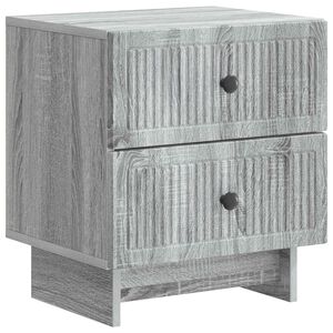 vidaXL Nattbordskap Gr&aring; sonoma 43 x 34,5 x 47,5 cm Konstruert tre