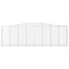 vidaXL Gabionkurver buede 20 stk 400x30x120/140 cm galvanisert jern