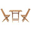 vidaXL Hage Spisegruppe 3 pcs Brun Heltre teak