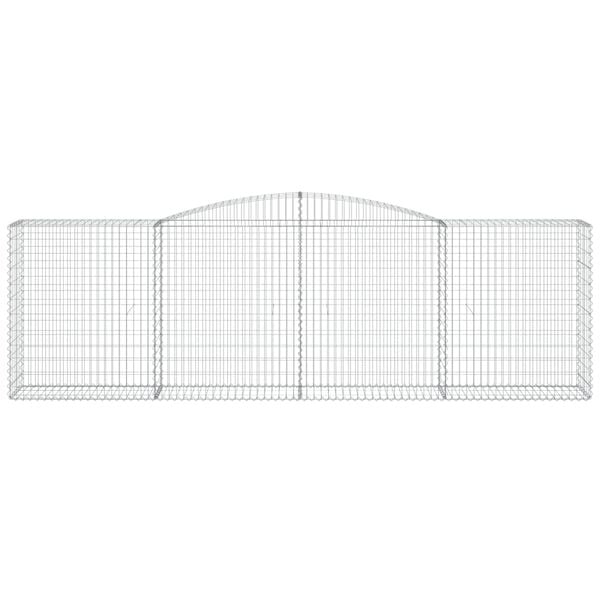 vidaXL Gabionkurver buede 7 stk 400x50x120/140 cm galvanisert jern