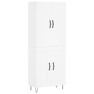 vidaXL Highboard hvit 69,5x34x180 cm konstruert tre