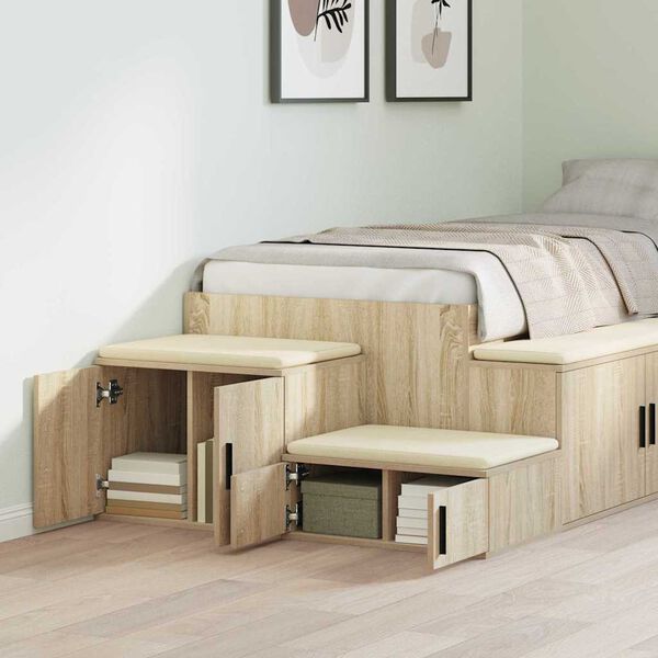 vidaXL Oppbevaringsskap Sonoma eik 103 x 41 x 40 cm Konstruert tre