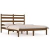 vidaXL Sengeramme honningbrun heltre furu 120x190 cm Small Double