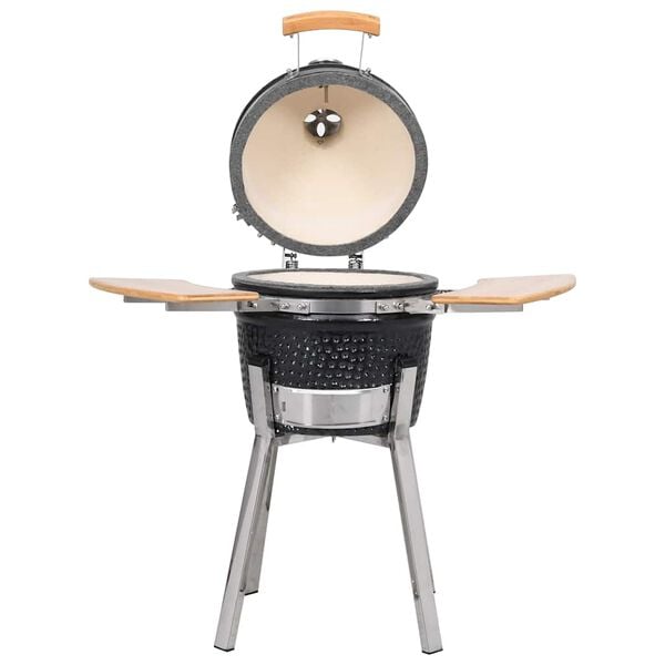 Kamado Kullgrill med røyker keramisk 33 cm