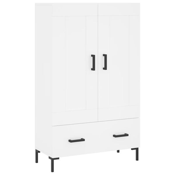 vidaXL Highboard hvit 69,5x31x115 cm konstruert tre