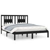 vidaXL Sengeramme svart heltre furu 140x200 cm