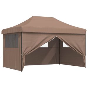 vidaXL Partytelt 292 x 440 x 315 cm Brun Oxford Stoff