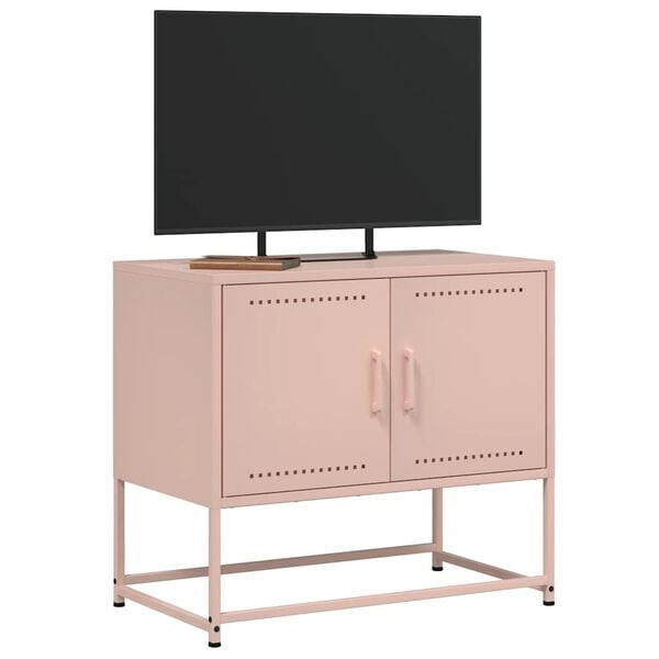 vidaXL TV-benk rosa 68,5x39x60,5 cm st&aring;l