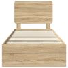 vidaXL Sengestamme med skuff Sonoma eik 75 x 190 cm Ingeni&oslash;rtre