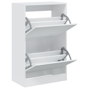 vidaXL Skoskap hvit 60x34x96,5 cm konstruert tre