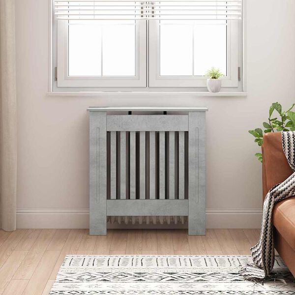 vidaXL Radiator Deksel Betonggr&aring; 78 x 19 x 81,5 cm Konstruert tre