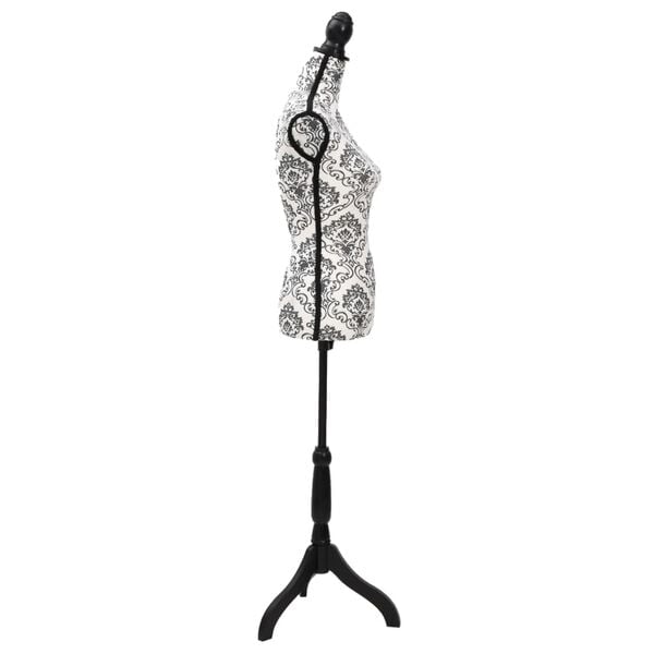 vidaXL Skredderbyste dame svart hvit