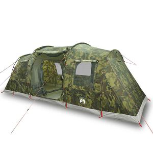 vidaXL Tunneltelt for camping 4 personer kamuflasje vanntett